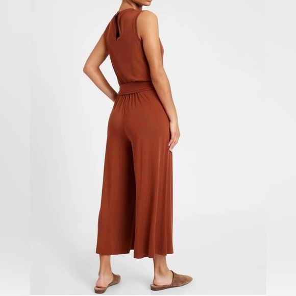 Banana Republic Sleeveless Jumpsuit with Wide-Leg Silhouette - Picture 2 of 11